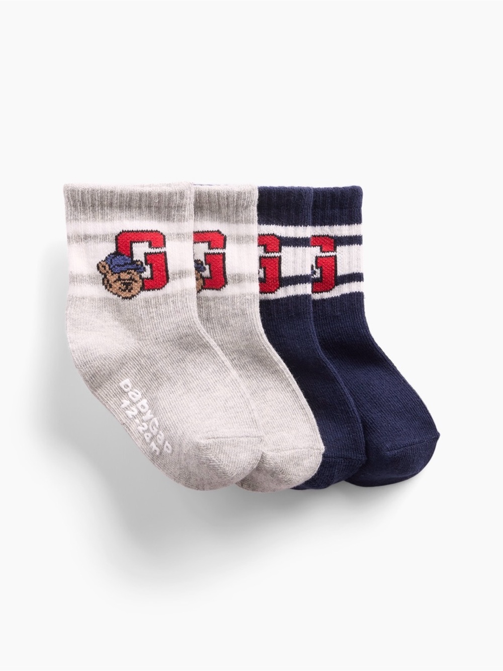 babyGap Baby & Toddler Brannan Bear Varsity Crew Socks (2-Pack)
